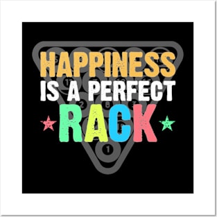 Billiards Happiness is a Perfect Rack Pool Snooker Posters and Art